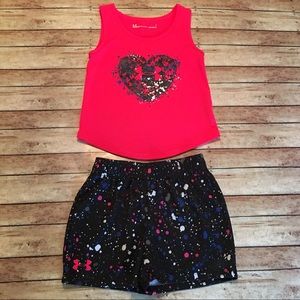 Under Armour Girls 2 piece shorts set size 4